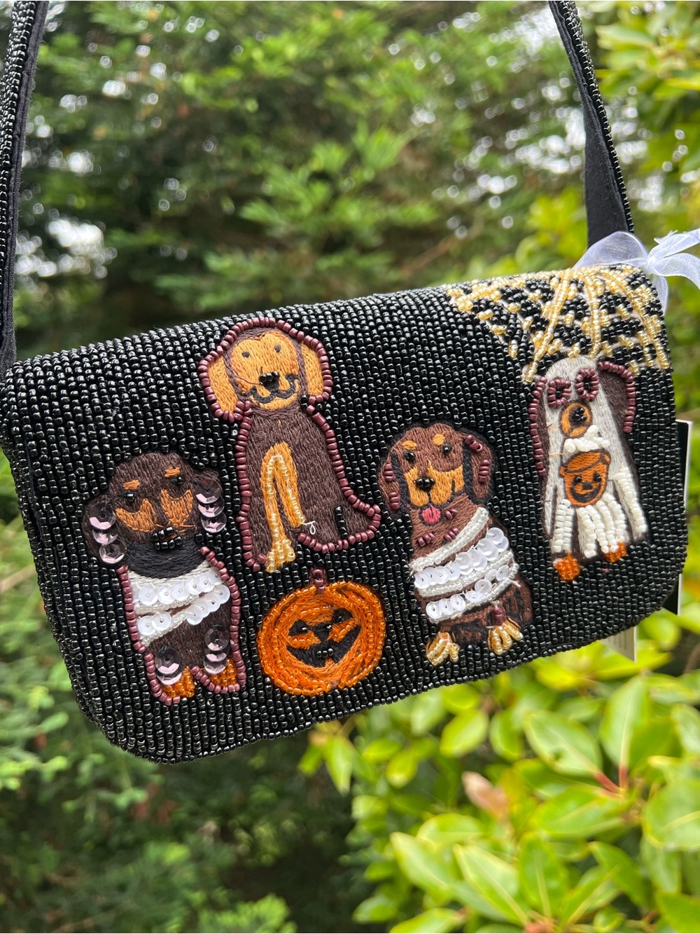 Dachshund Halloween BEADED SHOULDER BAG  VIRAL TIKTOK